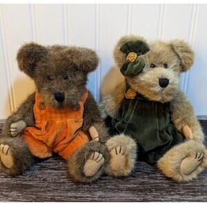 Boyd's Bears Green Lillian K Bearsley and Autumn Falls Beary Jointed/Moveable